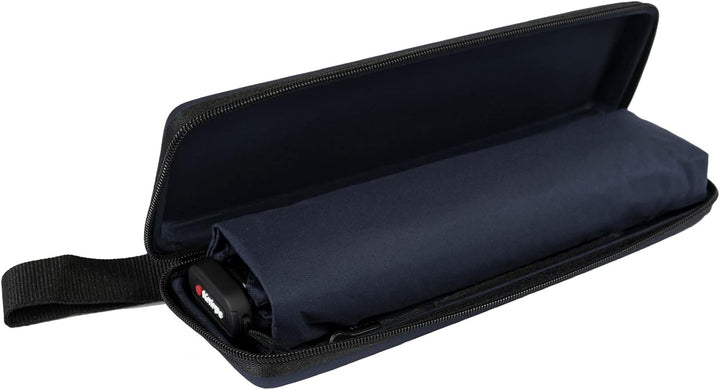 Knirps Taschenschirm US.050 Ultra Light Slim Manual im Etui - Navy Navy mit Etui, Navy mit Etui