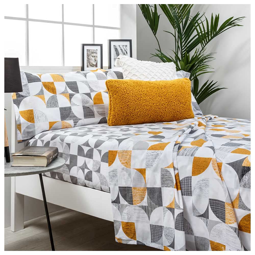 Carnaby Grey Bettwäsche-Set, 150 x 190/200, 50 % Baumwolle, 50 % Polyester, Grau Cama 150 X 190/200