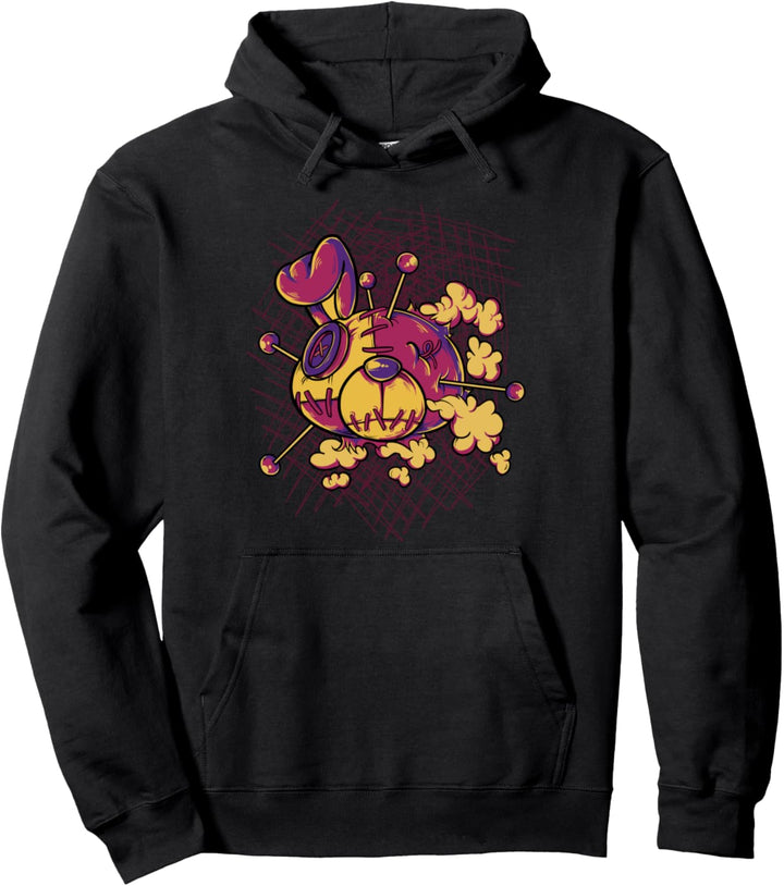 Voodoo Doll Pastel Goth Bunny Gift Pullover Hoodie