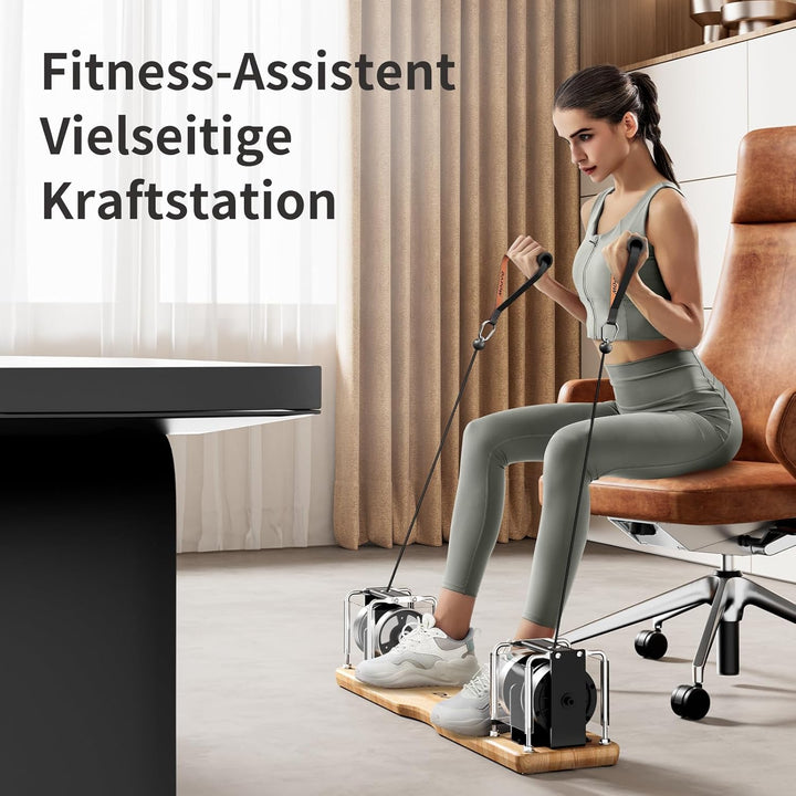 Tragbares Heimfitnessgerät – All-in-One Krafttrainingssystem mit einstellbarem Widerstand (7-17 kg),