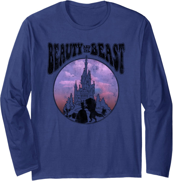 Disney Beauty &amp; The Beast Vintage Retro Langarmshirt