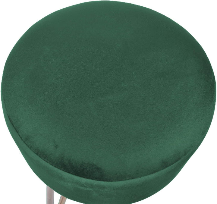 Rebecca Mobili Runder Hocker, Fusshocker Puff, Grün, MDF Eisen Samtschwamm, Klassischer Stil, Home D