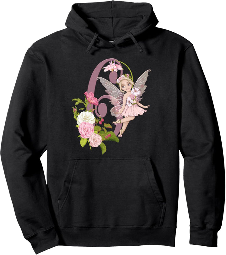 6. Geburtstag Fee Blondes Mädchen Pfirsich Feenfeen Pullover Hoodie