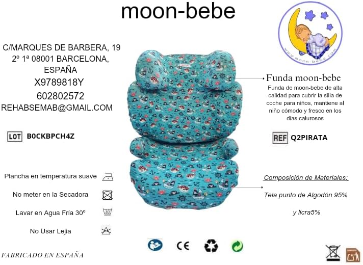 moon-bebe Bezug kompatibel mit Cybex Solution Q2 Fix Autositz (grün), gr&amp;