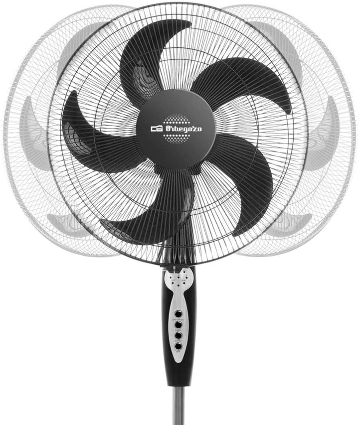 Orbegozo SF 0249 Standventilator, 3 Geschwindigkeiten, Fernbedienung, Timer, Schwingfunktion, leise,