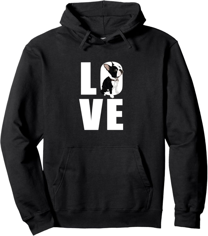 I Love My Boston Terrier Gifts for Dog Lovers Pullover Hoodie