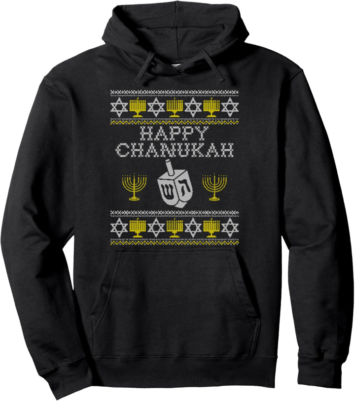 Happy Chanukah Ugly Sweater Chanukka Weihnachtsgeschenke Pullover Hoodie