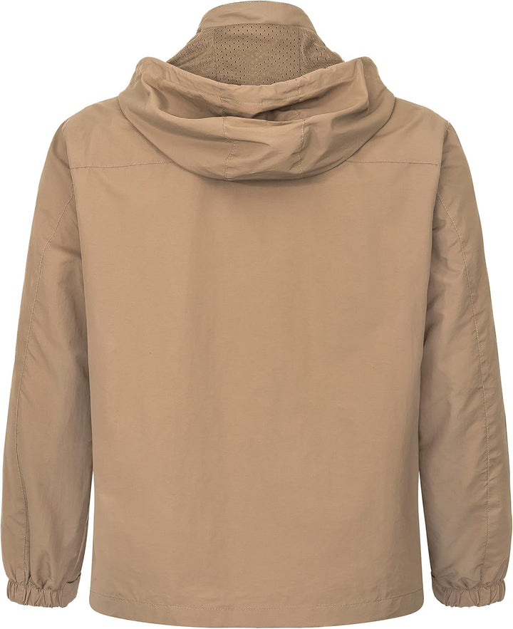 Summer Windbreaker Anorak Windjacke leichte Jacke, Khaki