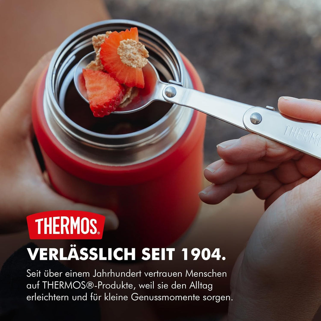 Thermos ICON Food Jar 0,71 l, dunkelgrau/graphite mat, Speisegefäss für Essen 710 ml, doppelwandigem