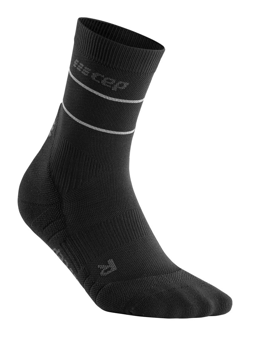 CEP – MID CUT REFLECTIVE + NEON für Damen | Laufsocken mit Kompression für mehr Leistung M REFLECTIV