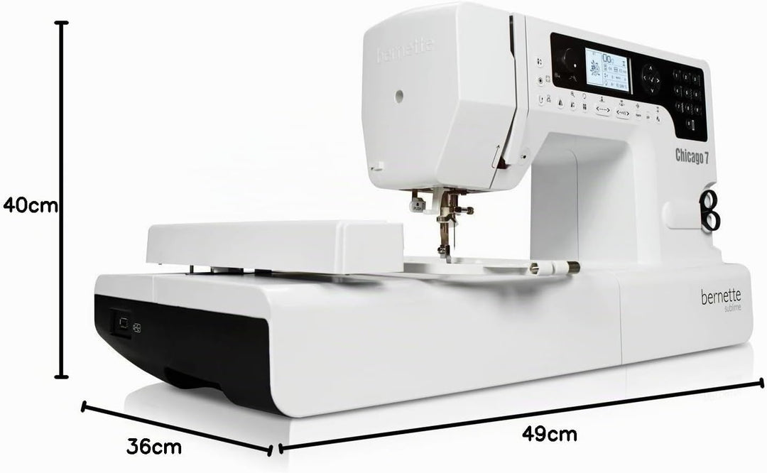 Bernette Chicago 7 Nähmaschine und Stickmaschine mit 200