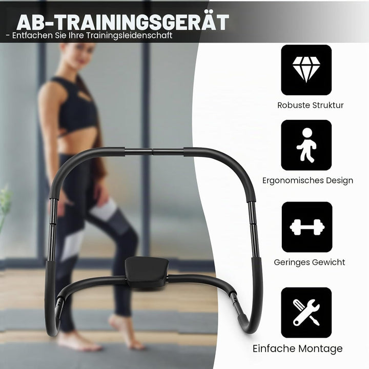 KOMFOTTEU AB Trainer Bauchmuskeltrainer mit gepolsterter Kopfstütze, Trainingsgerät für Krafttrainin