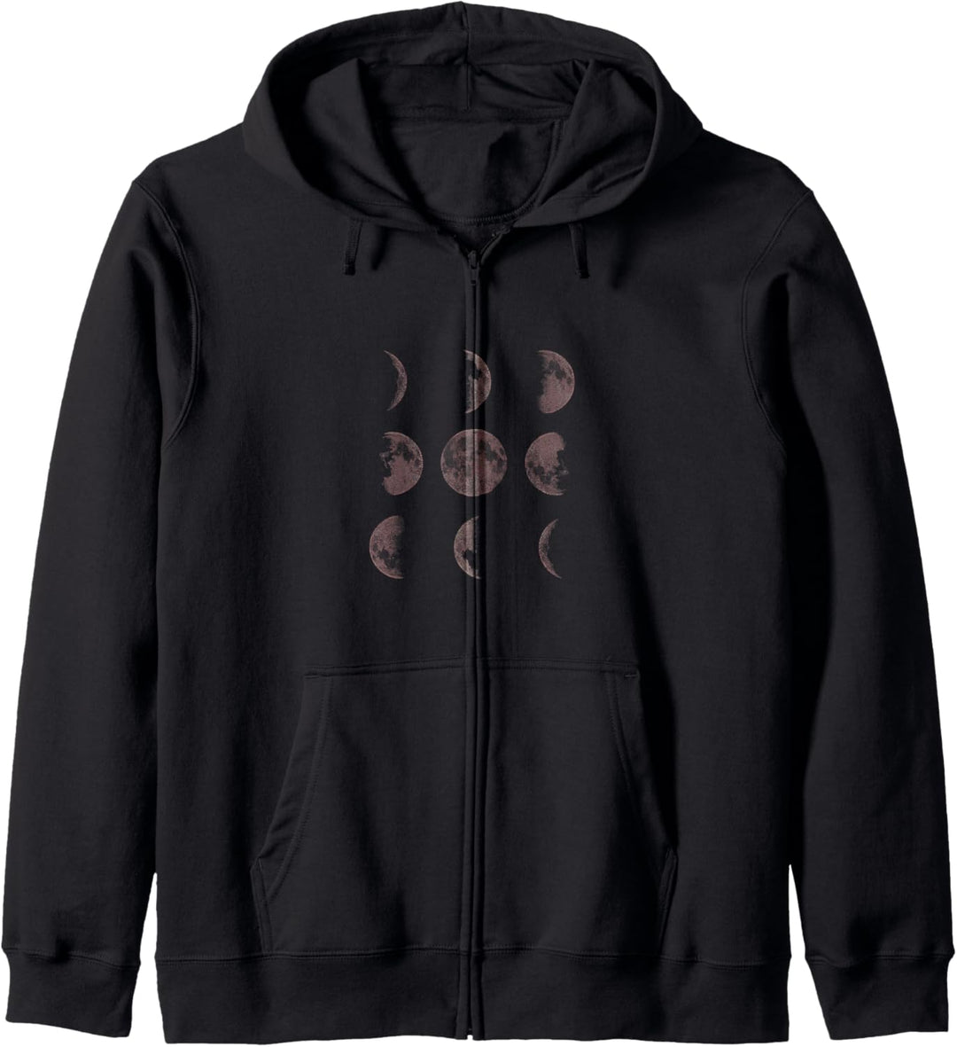 Trendy Moon Phase Panel Kapuzenjacke