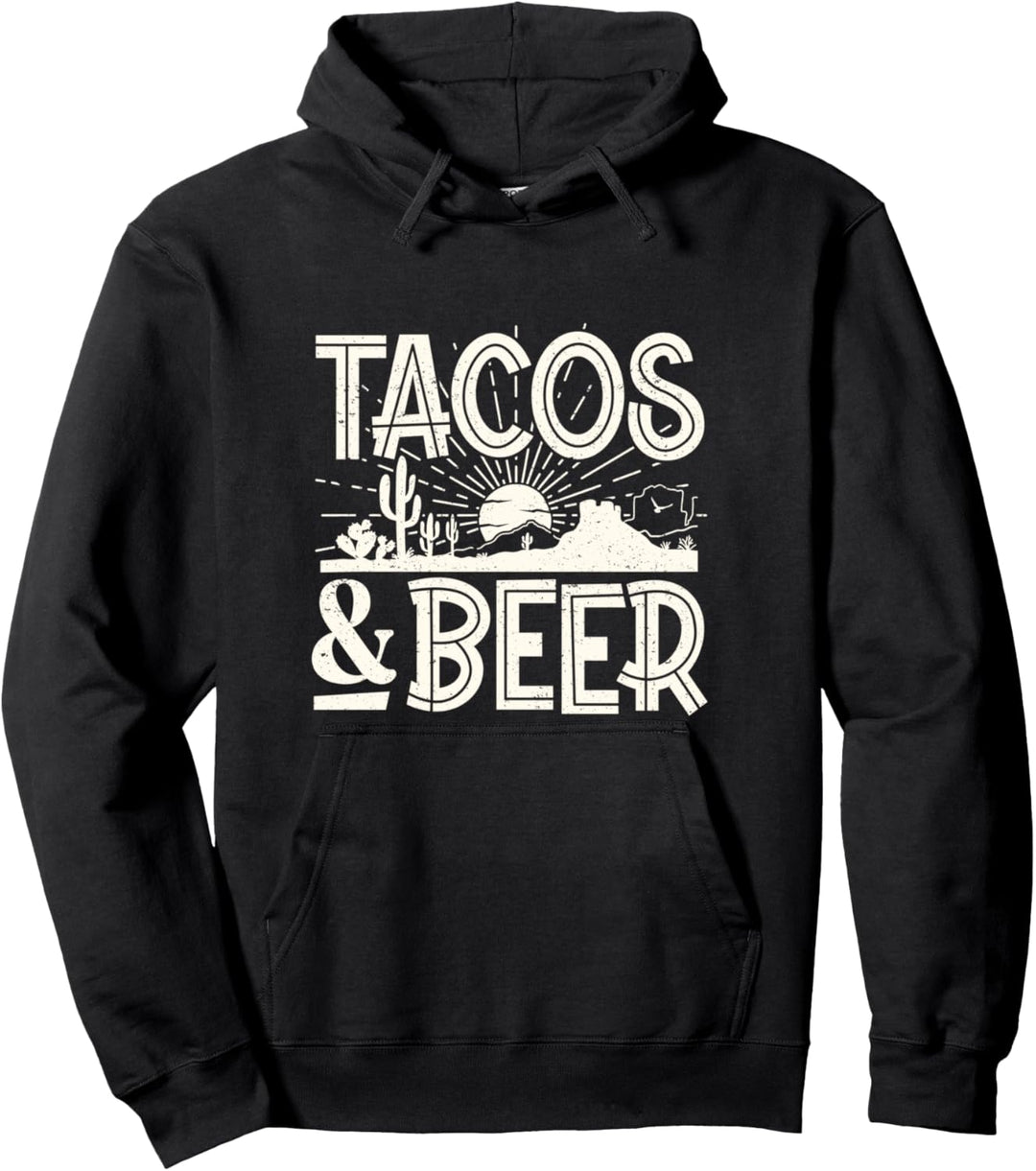 Funny Tacos and Beer Cinco De Mayo vacation drinking shirt Pullover Hoodie