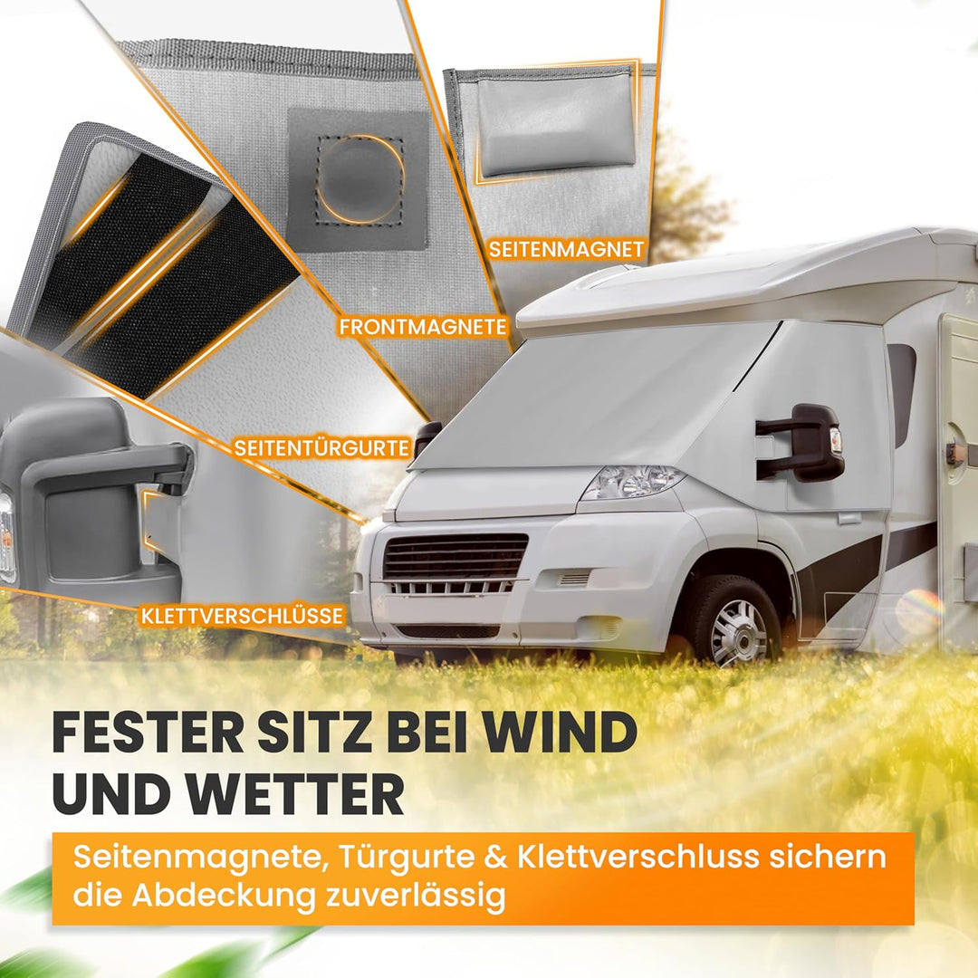 FIAT Ducato Frontscheibenabdeckung – hochwertige, wetterfeste Thermomatte aussen mit effektivem Sonn