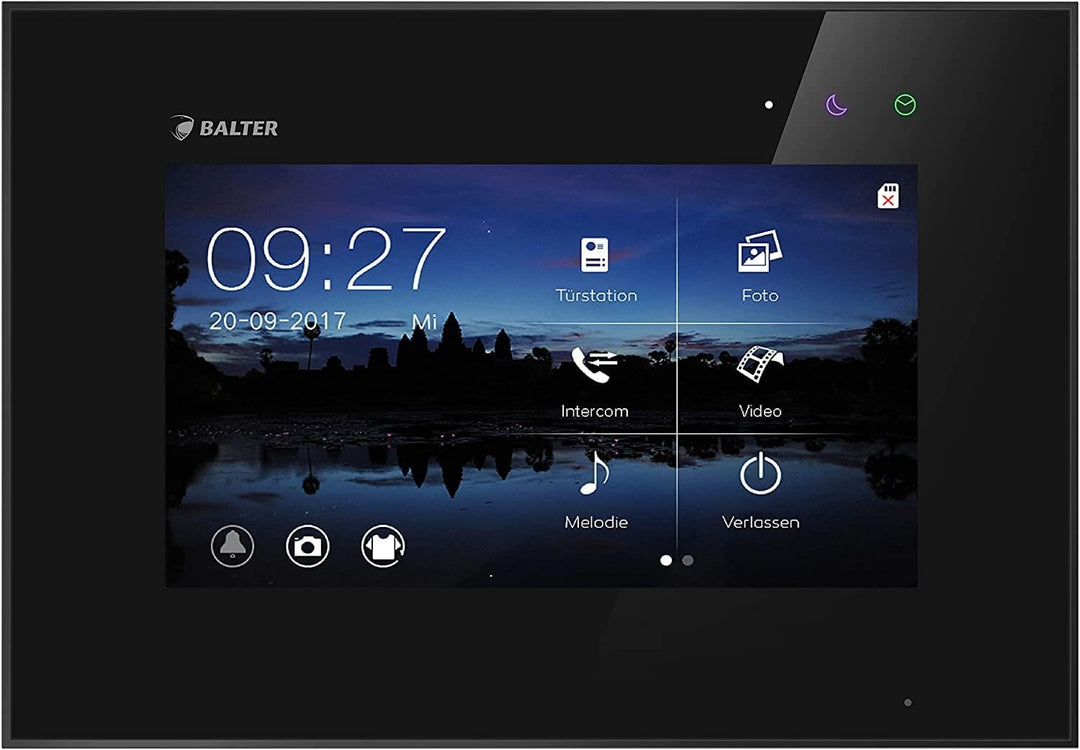 Balter EVO Video Türsprechanlage ✓ Touchscreen 7 Zoll Monitor Schwarz ✓ 2-Draht Bus ✓ Schwarze Türst