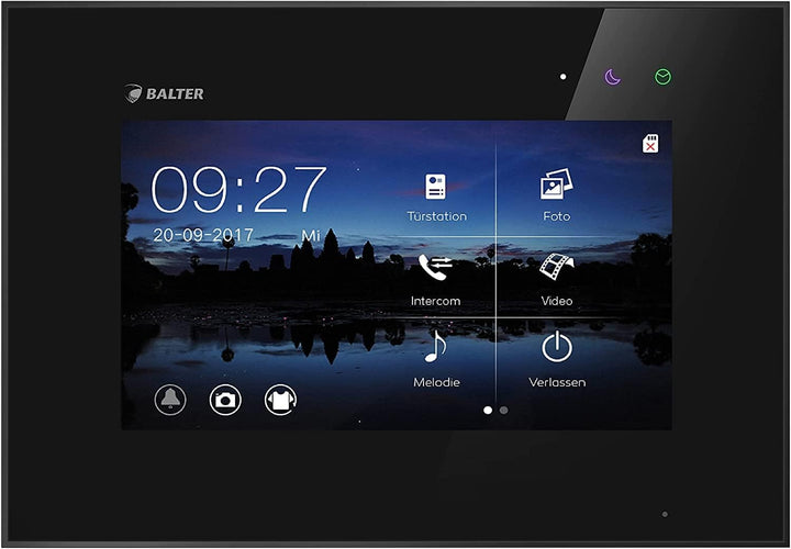BALTER EVO Video Türsprechanlage ✓ Touchscreen 7 Zoll Monitor Schwarz ✓ 2-Draht BUS ✓ Schwarze Türst