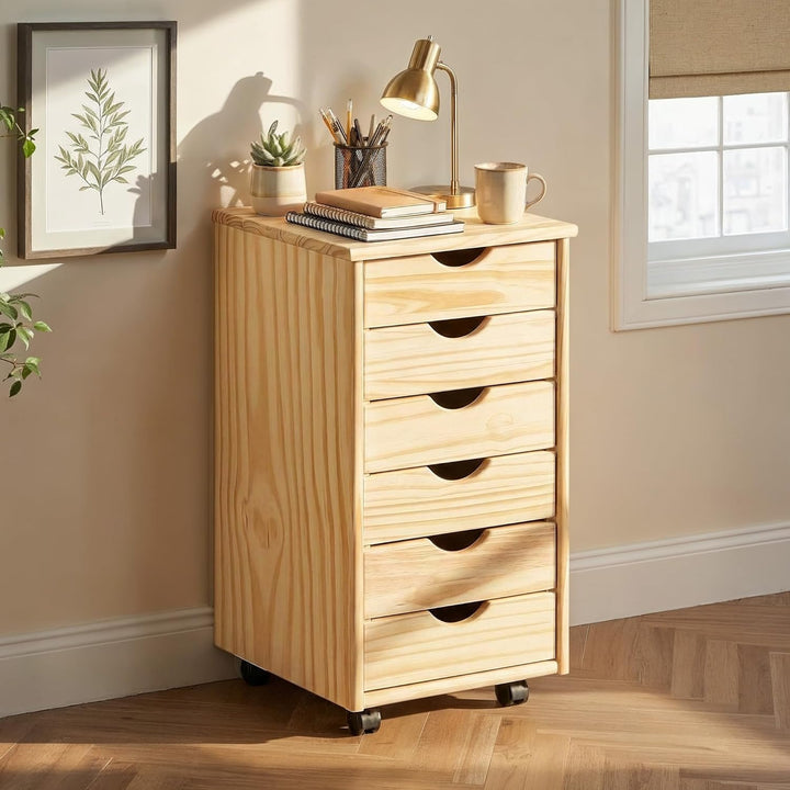 Inter Link – Rollcontainer – Rollcontainer mit 6 Schubladen – Bürocontainer - Rollschrank – Rollwage