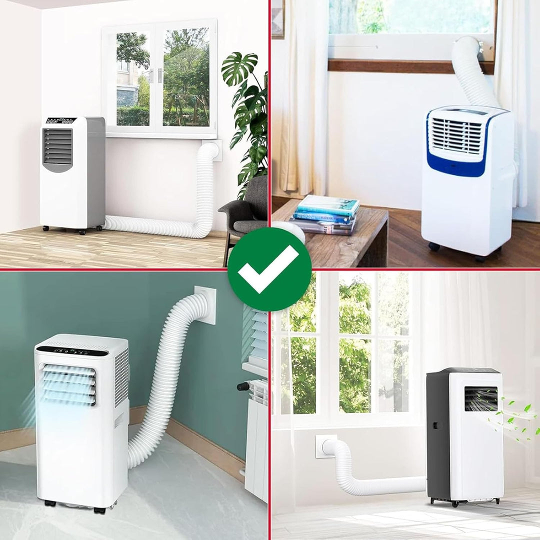 SPARES2GO PVC Erweiterungssatz Rohr für flexiblen Schlauch für Electrolux Klimaanlage (6m, 5 Zoll)