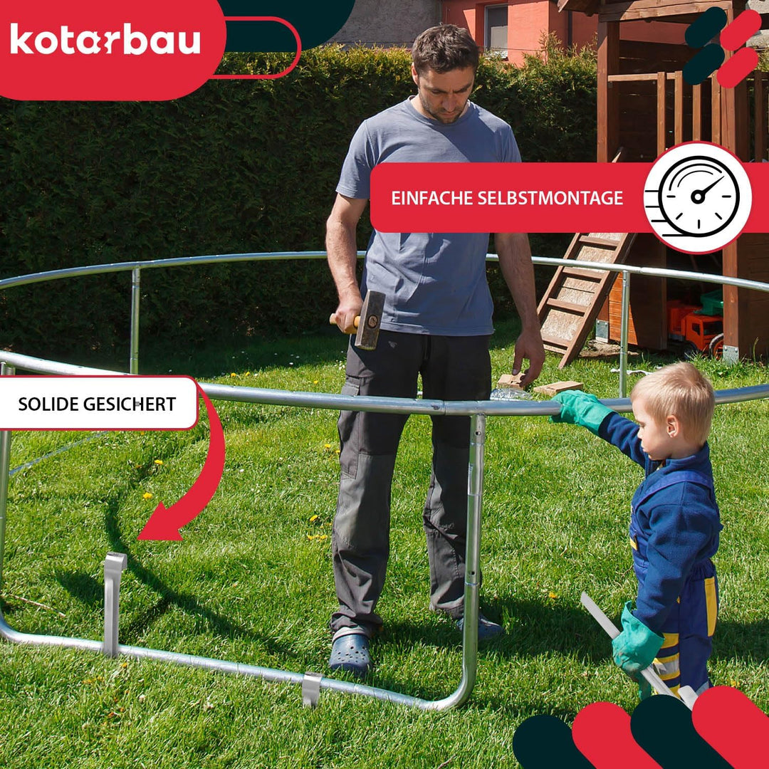 KOTARBAU® 4er Set Bodenanker für Trampolin - 430 mm - Heringe für Gartentrampolin - Erdanker zum Ein