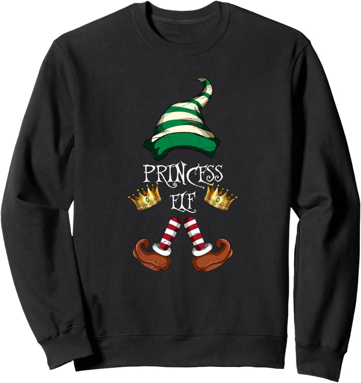 Frohe Weihnachten Mädchen Geschenk Elf Prinzessin Sweatshirt
