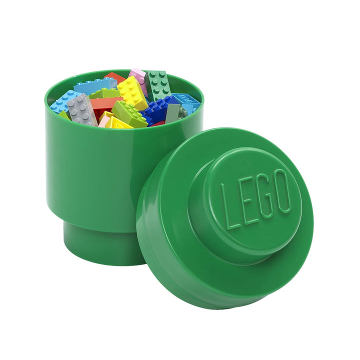 Lego Runde Aufbewahrungsbox, Plastik, Grün, 18, 3 x 12, 3 x cm, 1 Einheiten, Grün