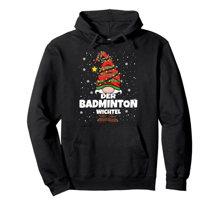 Badminton Weihnachts-Wichtel Design Damen Herren Pullover Hoodie