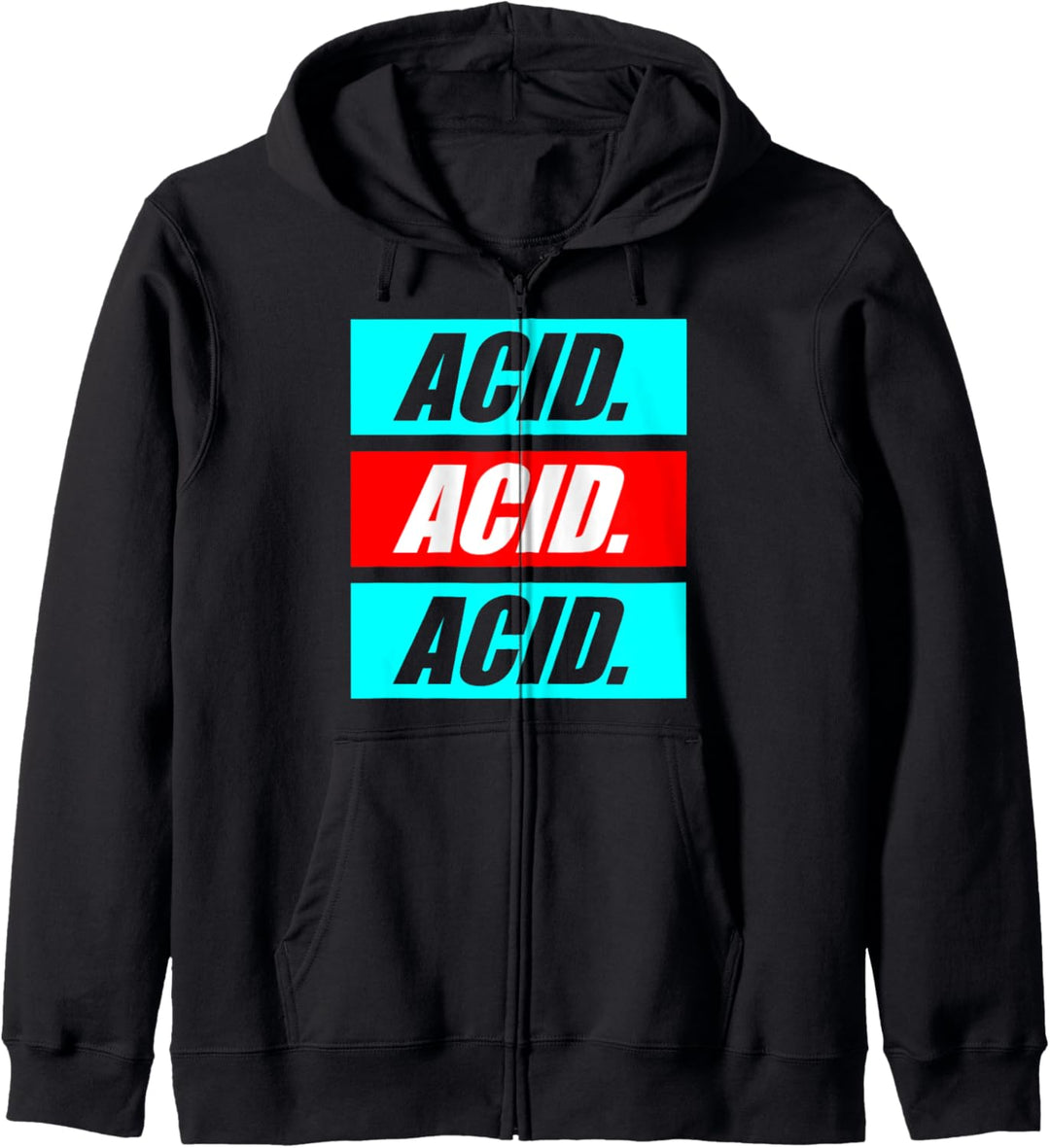 Acid Logo - 90er Rave Techno Retro Style Kapuzenjacke