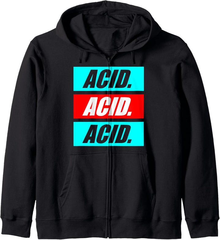 Acid Logo - 90er Rave Techno Retro Style Kapuzenjacke