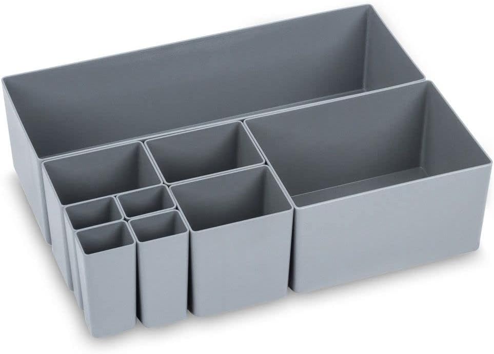 NextGen Einsatzkästen | HxBxT 6x36,5x13,3cm | 2,7 Liter | Grau | Einsatzkasten, Eurobehälter, Spapel
