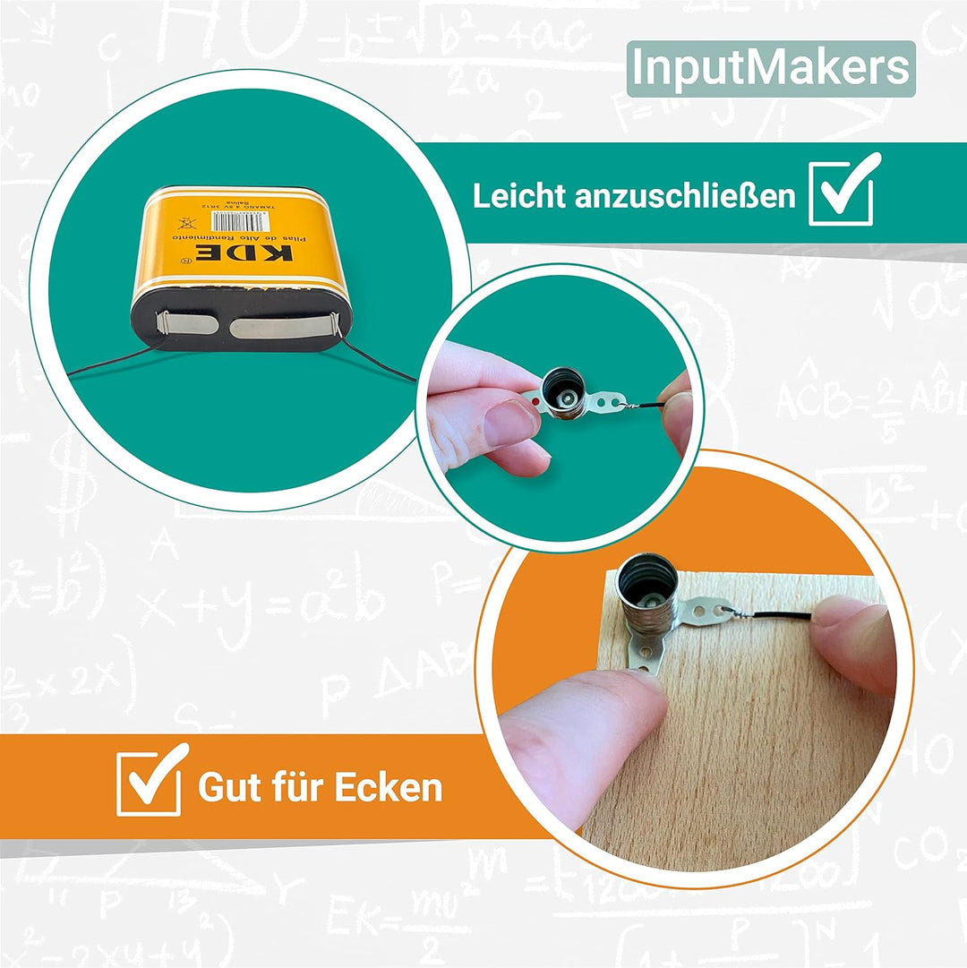 InputMakers – Fortgeschrittene Pädagogische Elektro Kit – Elektrobaukasten für Kinder, Elektronik Ba