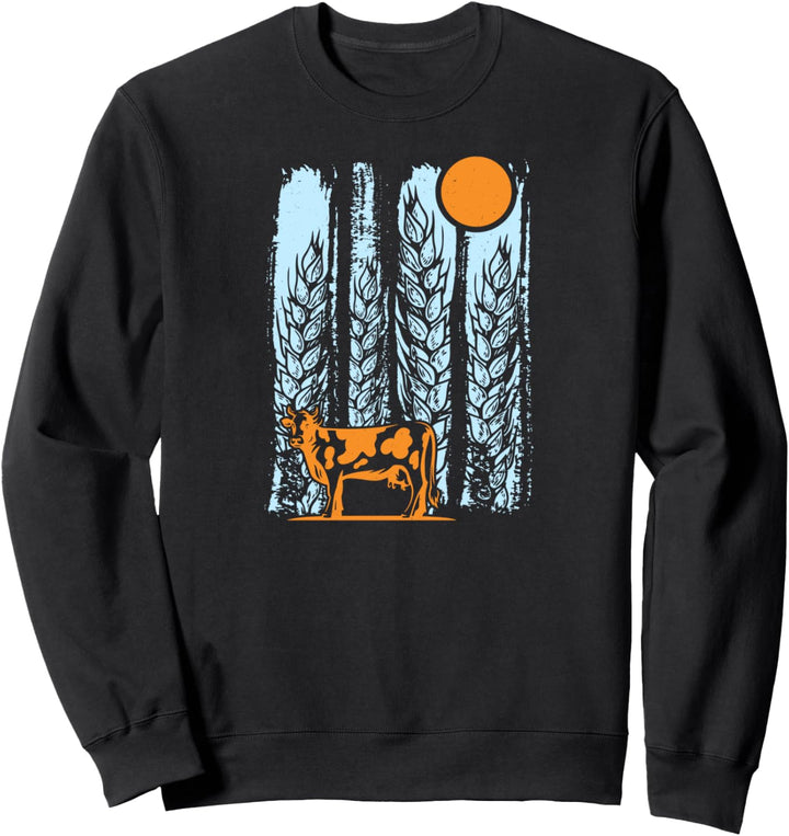 Landwirt Rinder Kuh Motiv mit Spruch für Bauern Sweatshirt
