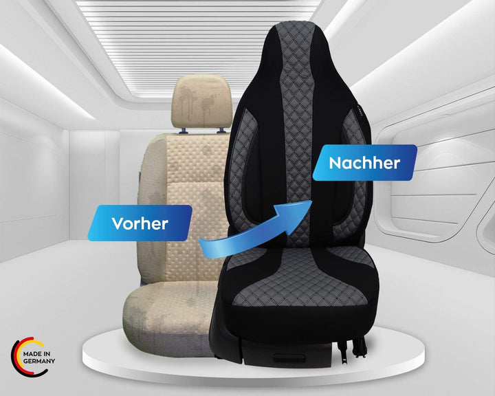 BREMER SITZBEZÜGE Mass Piloten Auto Schonbezüge kompatibel mit VW T7 Multivan Fahrer & Beifahrer ab