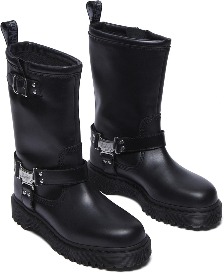 Dr. Martens Unisex-Erwachsene Anistone Hi Motorradstiefel 39 EU Schwarz, 39 EU Schwarz