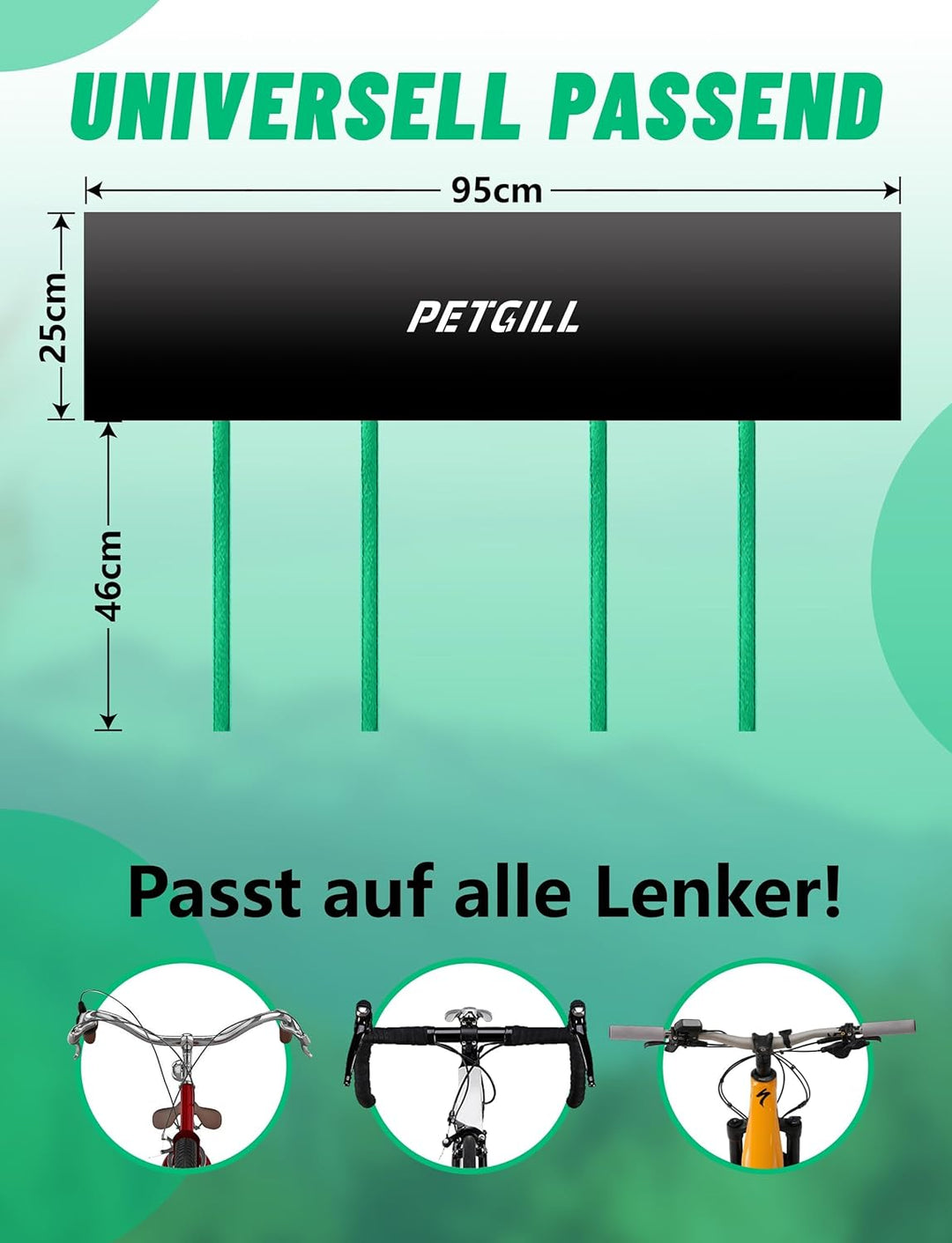 2er Pack Lenkerschutzhülle E-Bike &amp; Fahrrad, 420D Wasserdichte Fahrradabdeckung, Transportschutz für