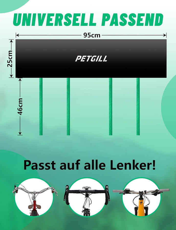 2er Pack Lenkerschutzhülle E-Bike &amp; Fahrrad, 420D Wasserdichte Fahrradabdeckung, Transportschutz für
