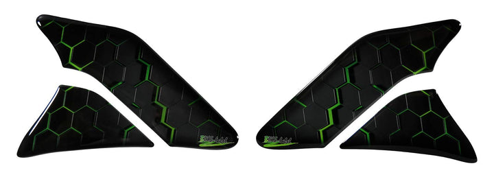 BIKE-label Tankpad Seitentank Aufkleber Grün kompatibel für Kawasaki 800742