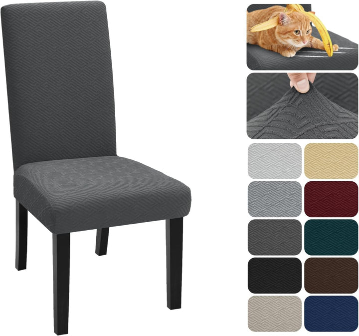 XINEAGE Stuhlhussen 6er Set, Stretch Stuhlhussen für Esszimmerstühle, Universale Stuhlhussen Waschba