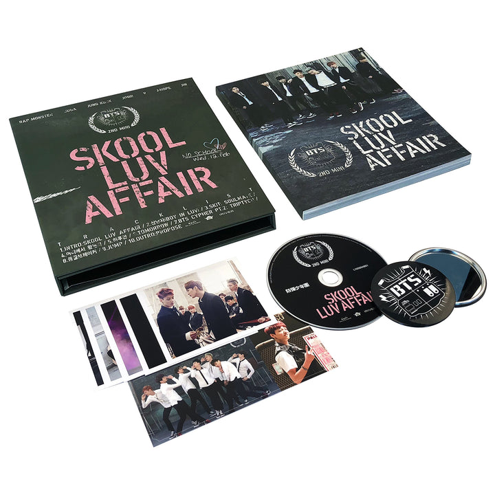 BTS 2nd Mini Album - [ Skool Luv Affair ] CD + Photobook + Photocard + FREE GIFT / K-POP Sealed, Aud