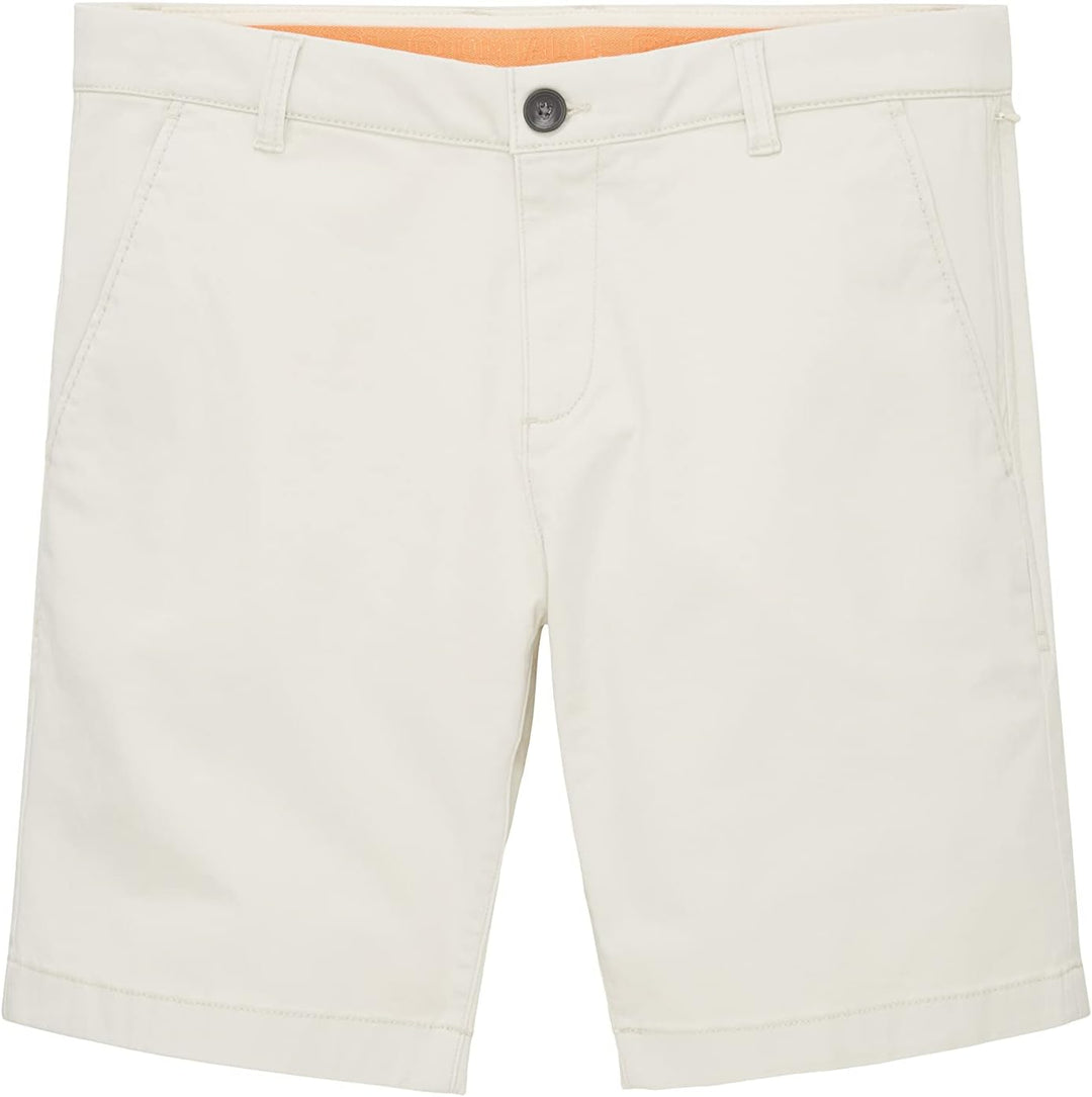 TOM TAILOR Herren Slim Chino Bermuda Shorts mit Stretch 28 13808 - Creme, 28 13808 - Creme