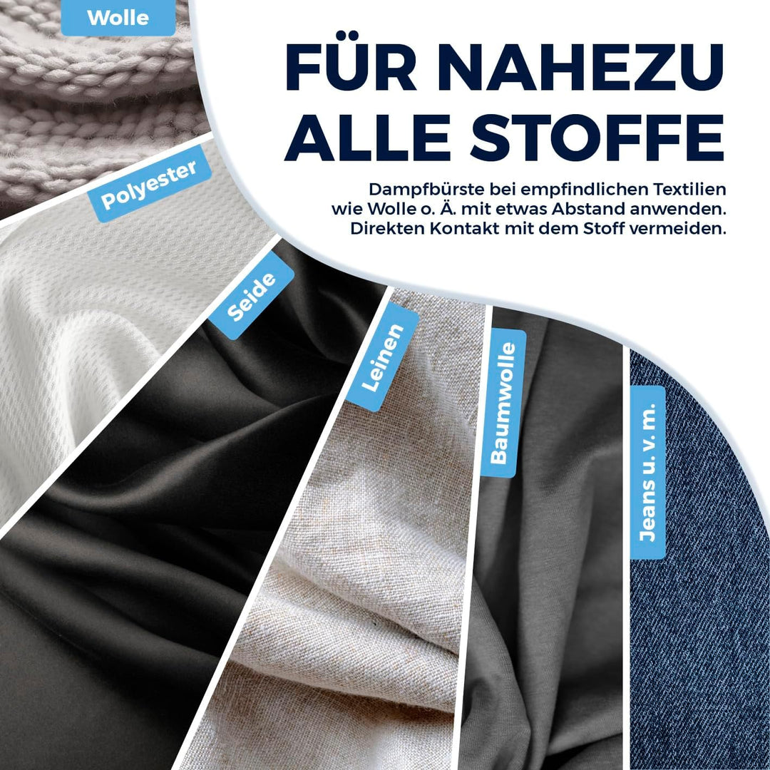 CLEANmaxx 2in1 Dampfbürste 1200 Watt | Dampfglätter faltbar und tragbar | Kompakt Steamer mit einer