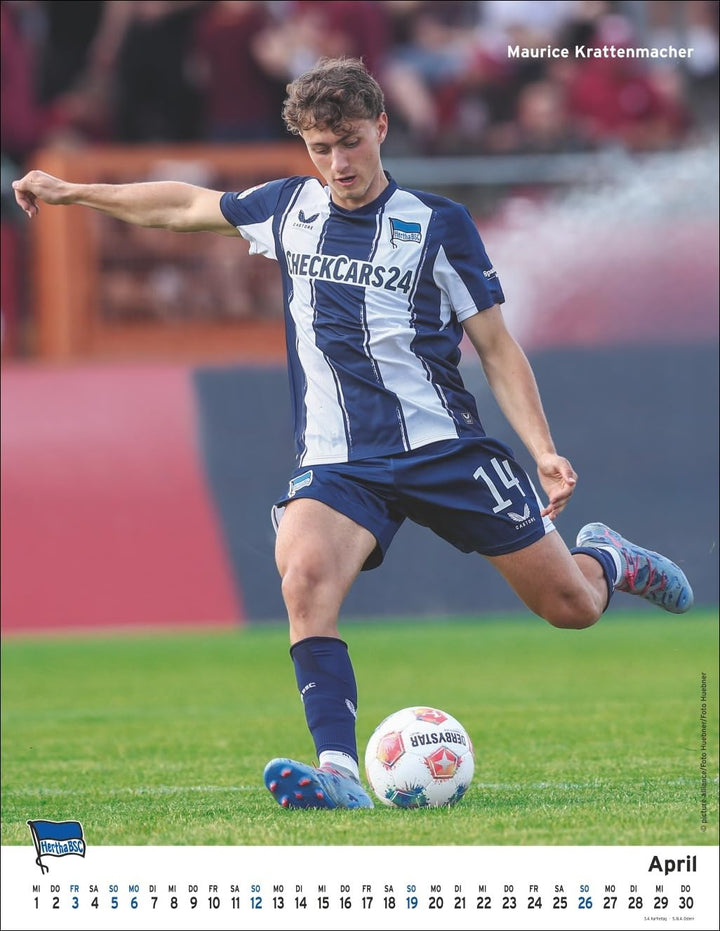 Hertha BSC Posterkalender 2026: Fotokalender mit den Spielern des Hertha BSC. Praktischer Jahres-Wan