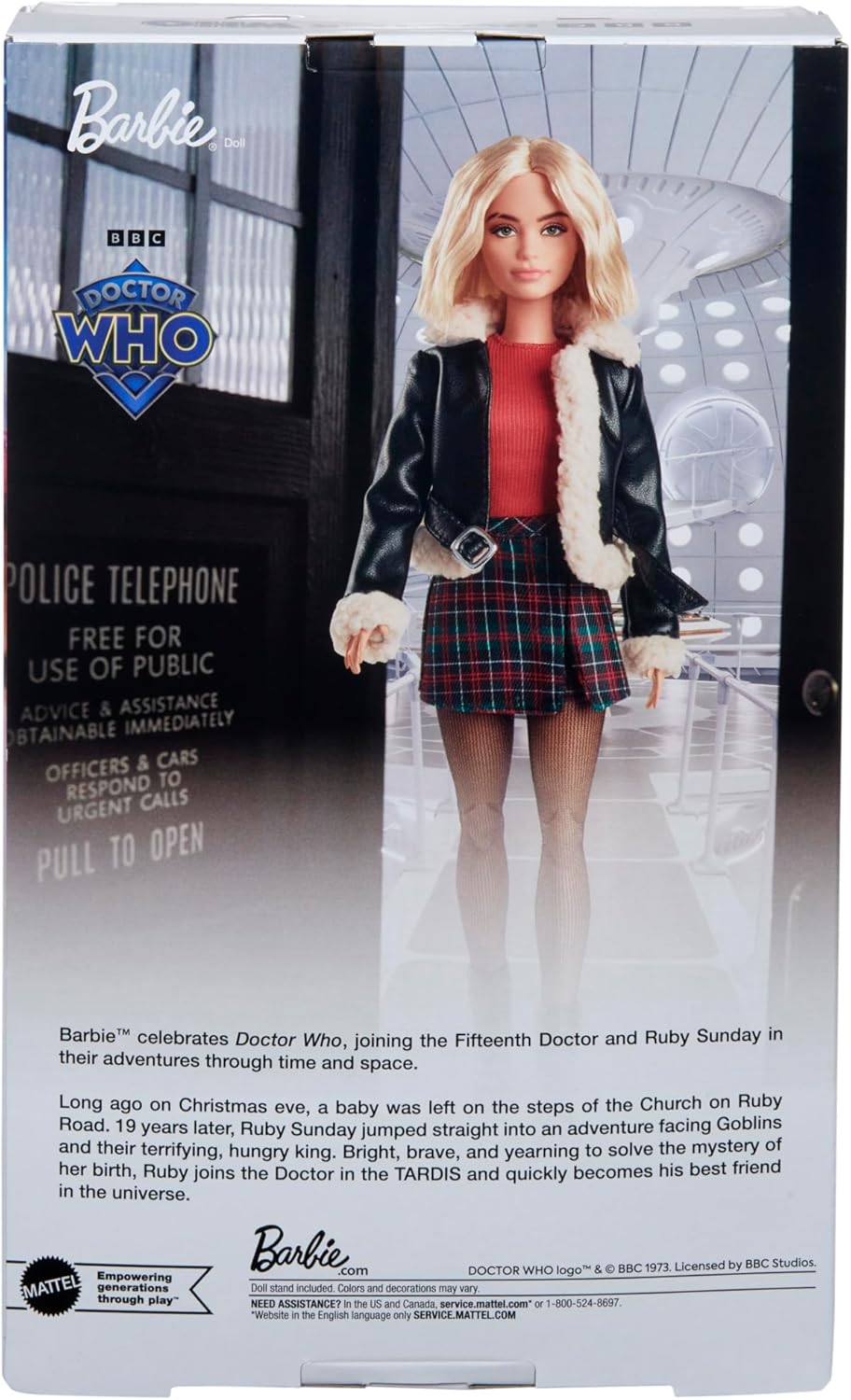 Barbie Ruby Sunday Puppe, Dr. Who Sammelfigur, inspiriert durch die 14. Staffel der Serie, mit Puppe