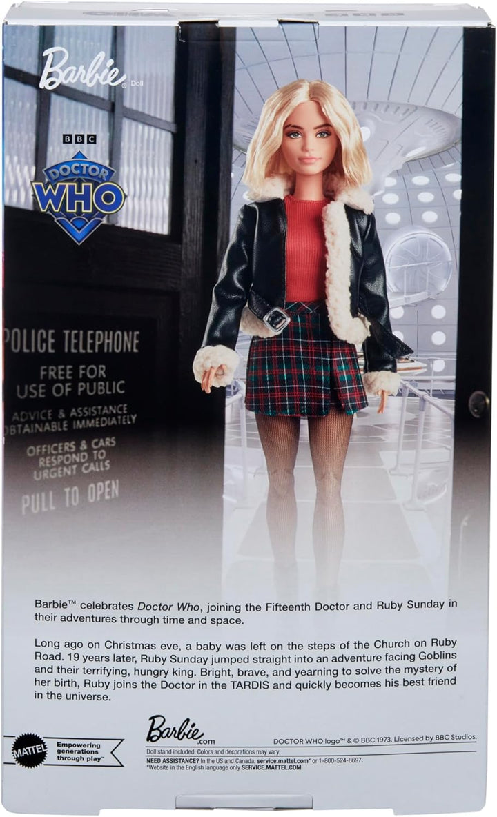 Barbie Ruby Sunday Puppe, Dr. Who Sammelfigur, inspiriert durch die 14. Staffel der Serie, mit Puppe