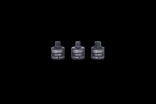 KS Tools 150.2225 3/8" Bremssattel-Stecknuss-Satz, 3-tlg.