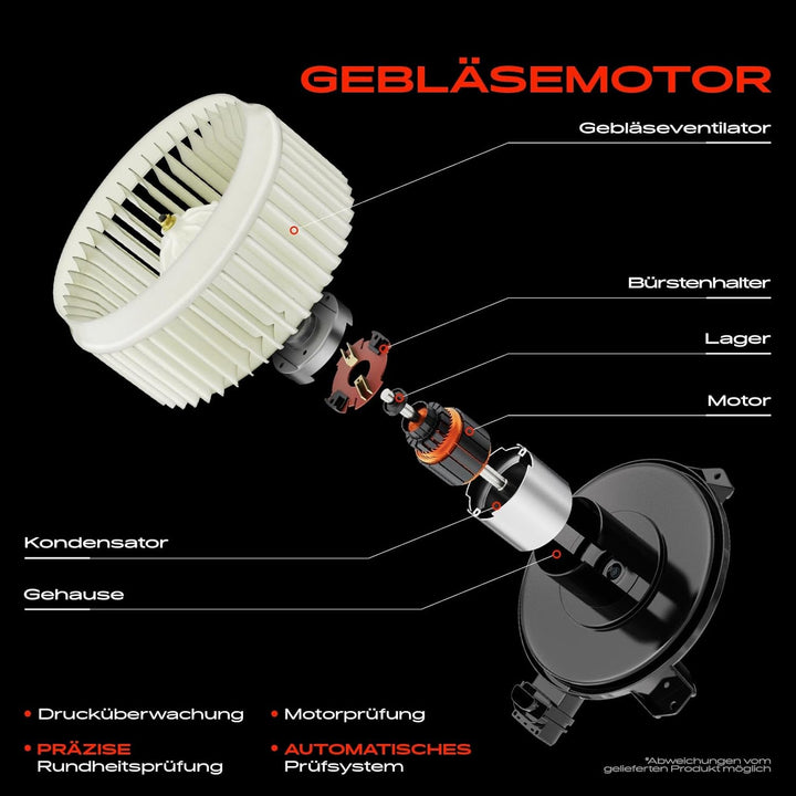 Frankberg Heizungsgebläse Gebläsemotor Innenraumgebläse Kompatibel mit 5er E60 2001-2010 5er Touring