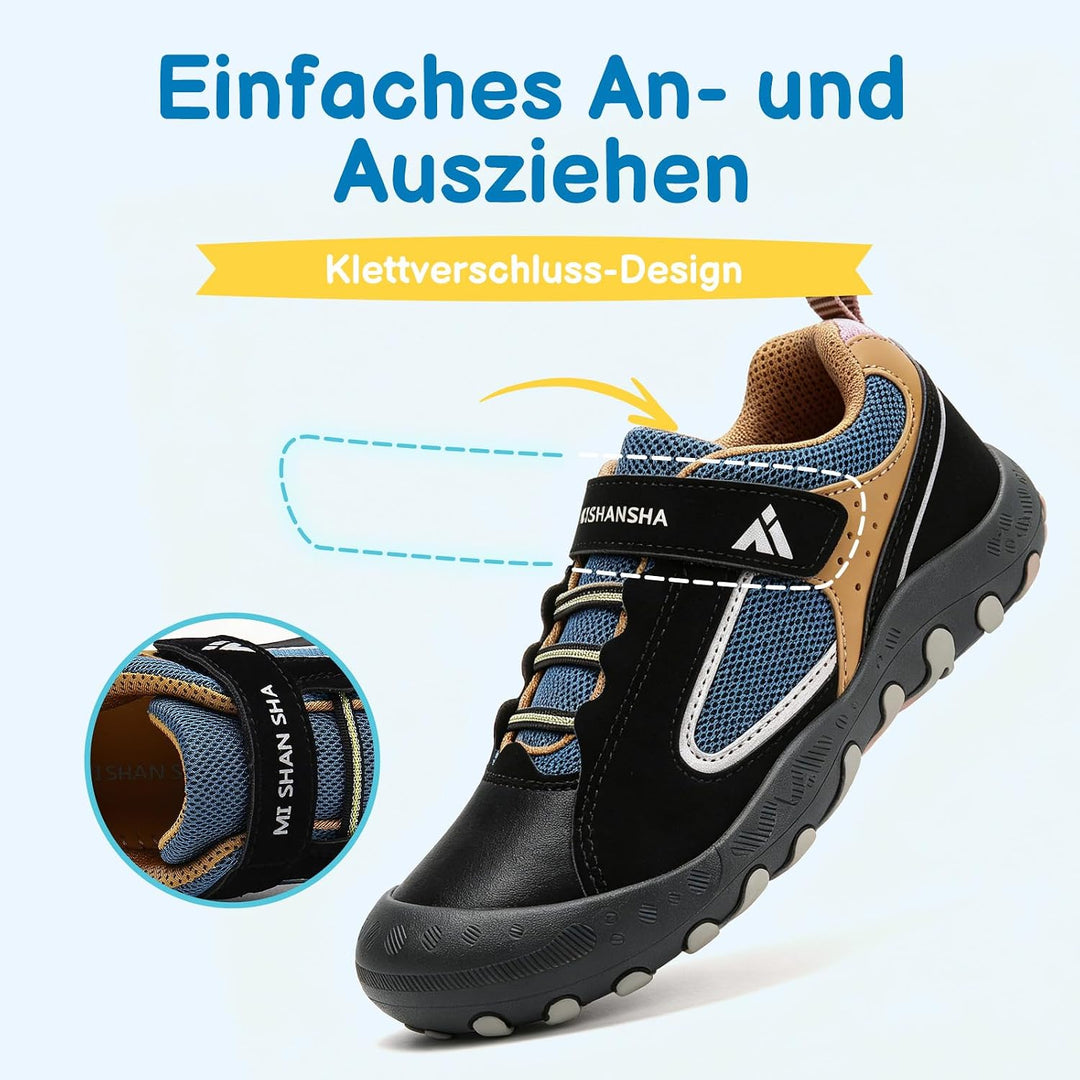 Mishansha Jungen Mädchen Wanderschuhe rutschfest Walkingschuhe Weich Flexibel Stabil Fitnessschuhe F