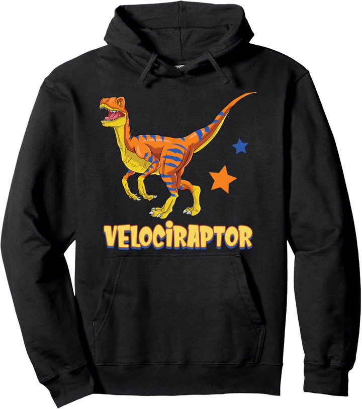 Velociraptor Dinosaurier Saurier Sammlung Jungen Dino Pullover Hoodie