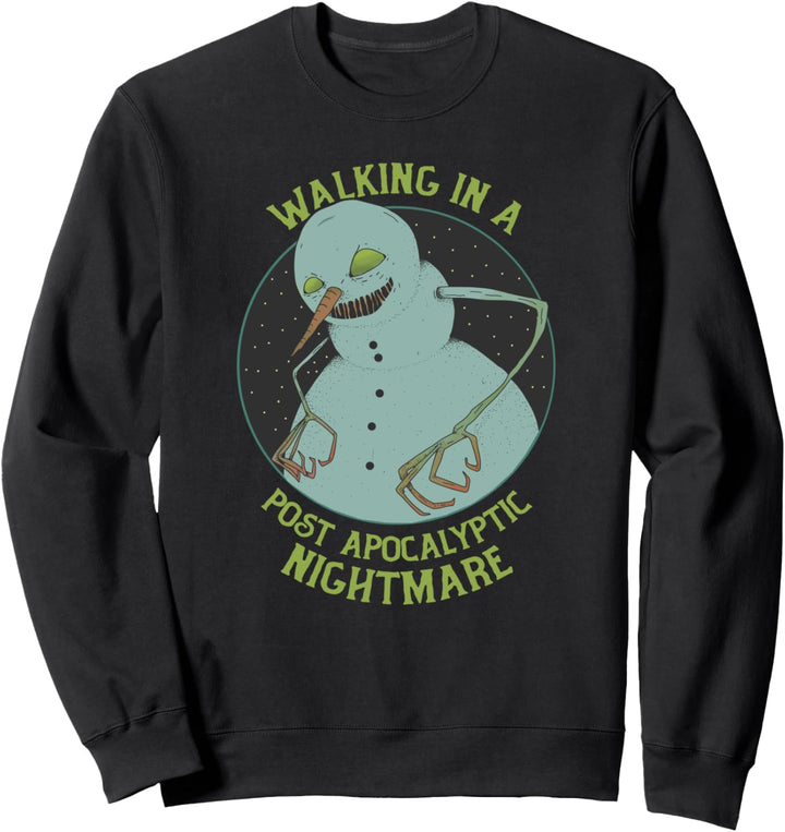 Walking In A Post Apocalyptic Nightmare Krampus Christmas Sweatshirt