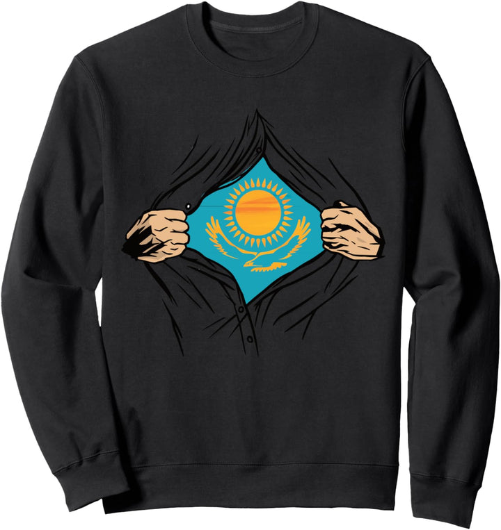 Kasachstan Flagge für Kasache Sweatshirt